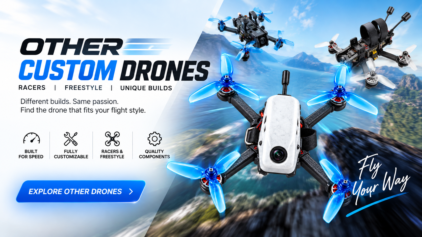 Other Custom Drones — Racers, Freestyle and Unique Builds
